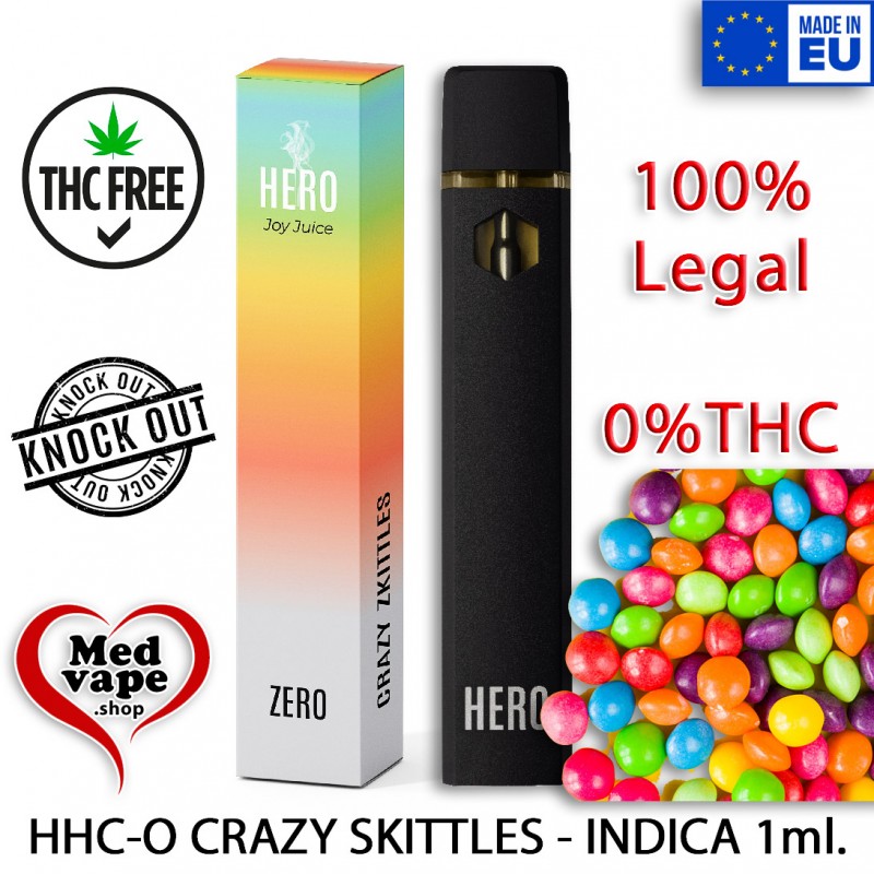HHC-O CRAZY SKITTLEZ INDICA 1ml. HERO MEDVAPE HHC-O CRAZY SKITTLEZ INDICA 1ml. HERO MEDVAPE